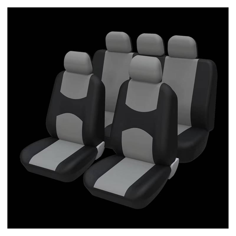 Autositzbezug Autositzbezug, Abnehmbare Kopfstützen-Sitzbezüge, Geeignet Für Die Meisten Autos. Schöne Und Praktische Sitzschoner Sitzschoner Auto(Gray Full Set) von LPAKMGAGEL