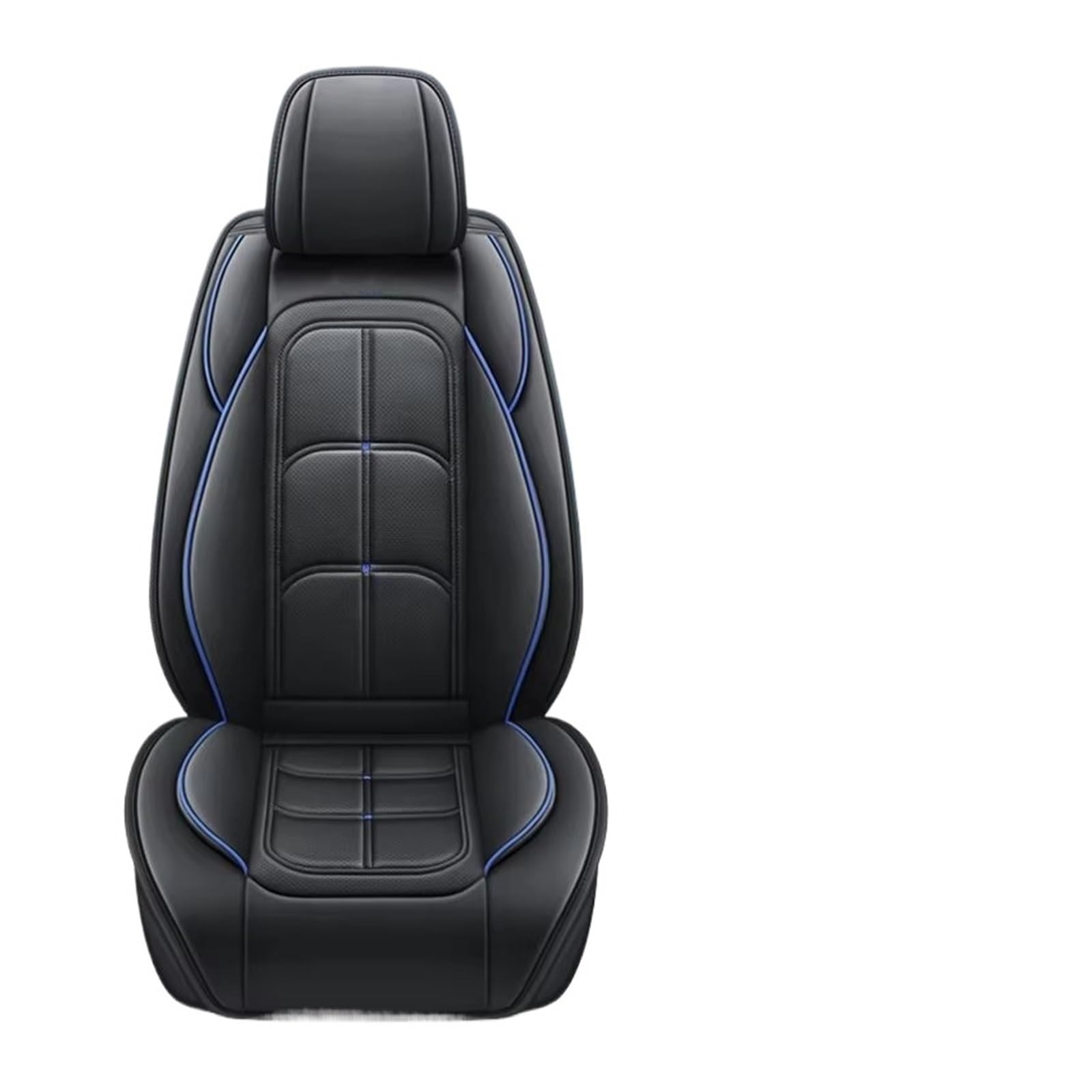 Autositzbezug Autositzbezug, Verschleiß- Und Kratzfest, Auto-Innenausstattung, Passend Für Die Meisten Limousinen-Innenausstattung Sitzschoner Auto(Black Blue- 1 Seats) von LPAKMGAGEL