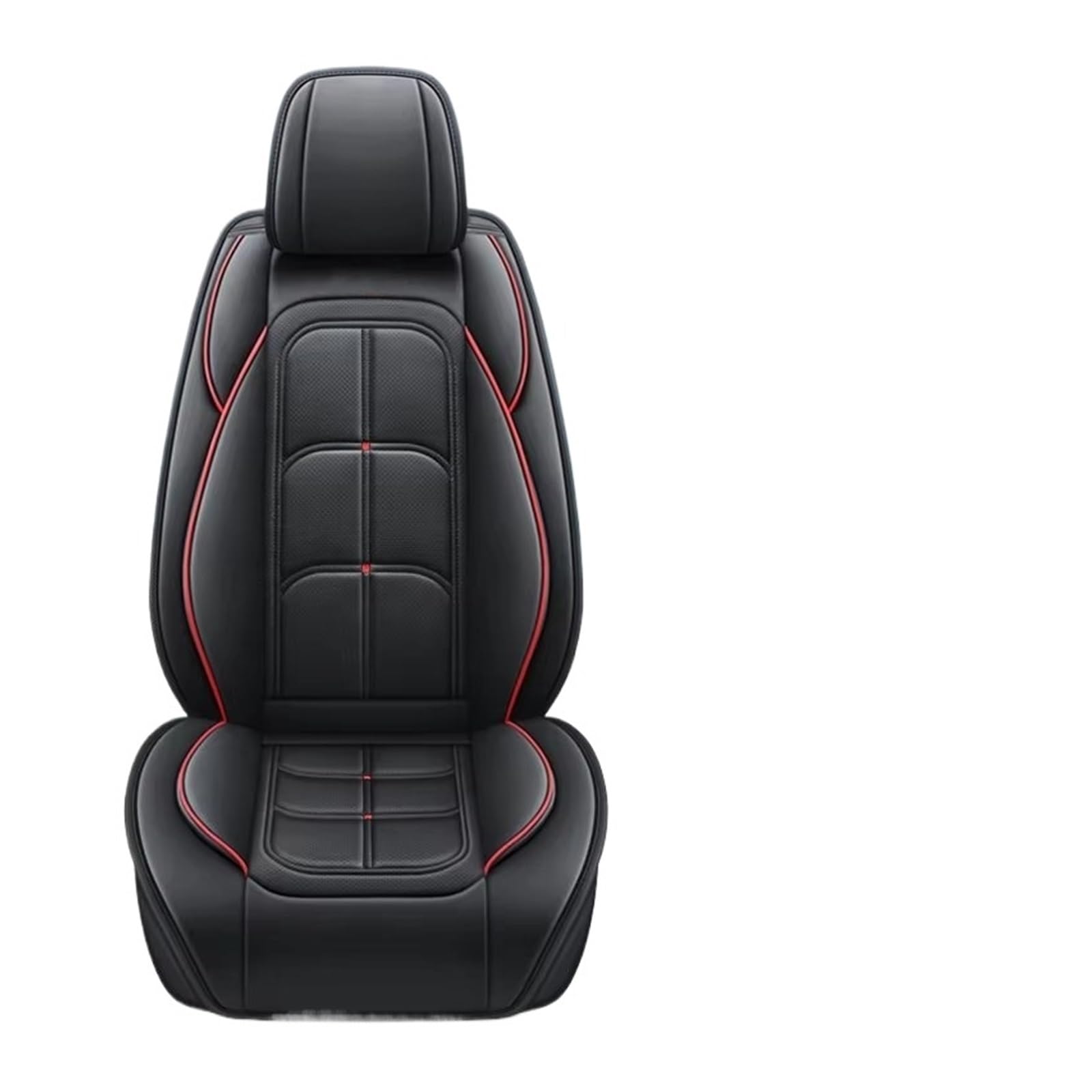Autositzbezug Autositzbezug, Verschleiß- Und Kratzfest, Auto-Innenausstattung, Passend Für Die Meisten Limousinen-Innenausstattung Sitzschoner Auto(Black Red- 1 Seats) von LPAKMGAGEL