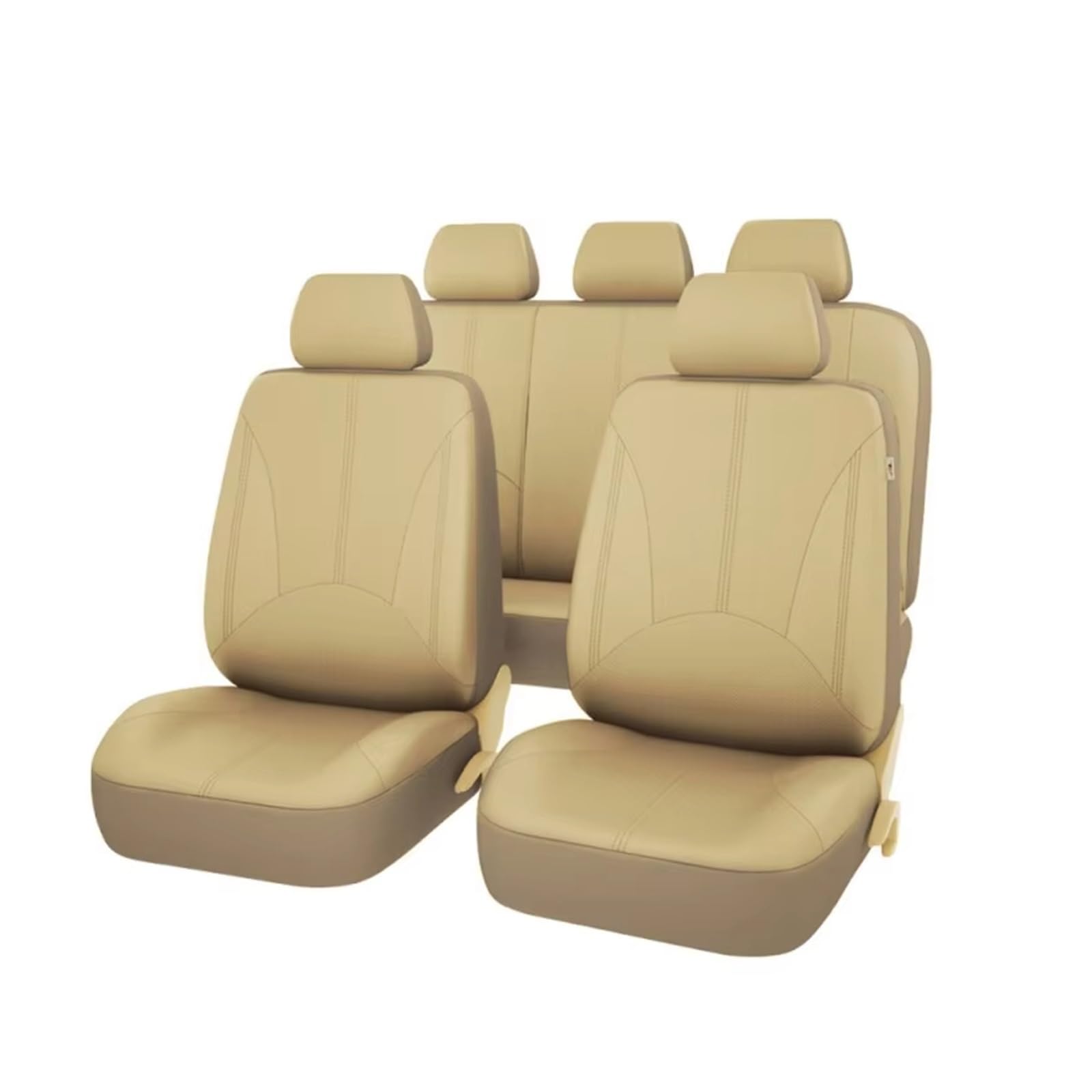Autositzbezug Autositzbezug Aus Leder Für Nissan Alle Modelle, Staubdicht, Schmutz- Und Abriebfest, Autositzschutz Für Den Innenraum Sitzschoner Auto(Beige) von LPAKMGAGEL