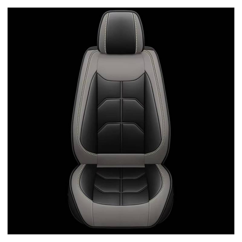 Autositzbezug Autositzbezug Aus PU-Leder Für Focus Für MK2 Innenausstattung Schöne Und Praktische Autositzschoner Sitzschoner Auto(Black Grey) von LPAKMGAGEL