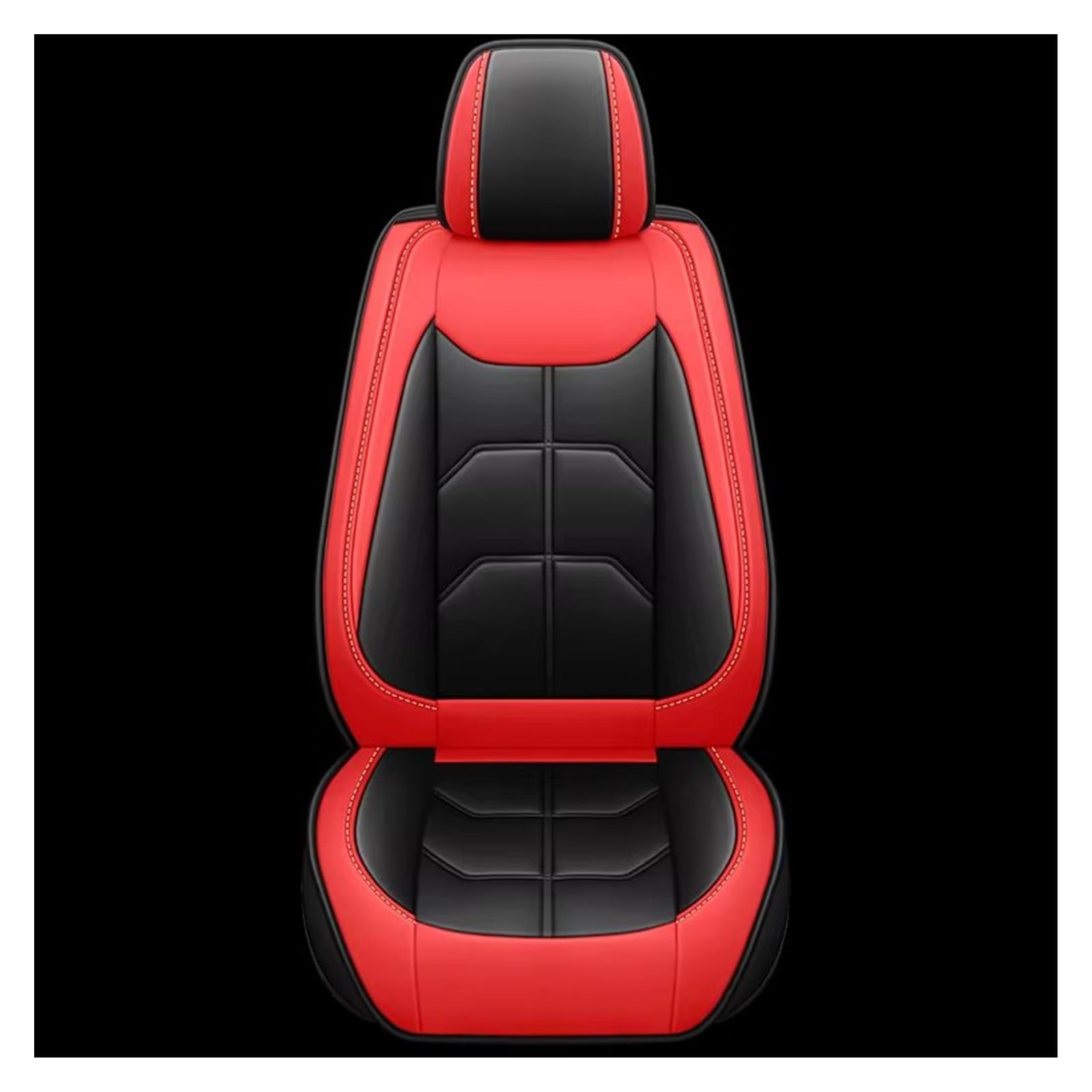 Autositzbezug Autositzbezug Aus PU-Leder Für Focus Für MK2 Innenausstattung Schöne Und Praktische Autositzschoner Sitzschoner Auto(Black Red) von LPAKMGAGEL