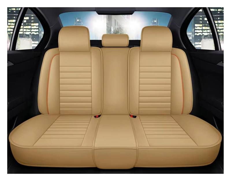 Autositzbezug Autositzbezug Für Civic 2006–2011, Für Accord 2003–2007, Hautfreundlicher Und Atmungsaktiver Autositzschutz Sitzschoner Auto(Rear Seats-Beige) von LPAKMGAGEL