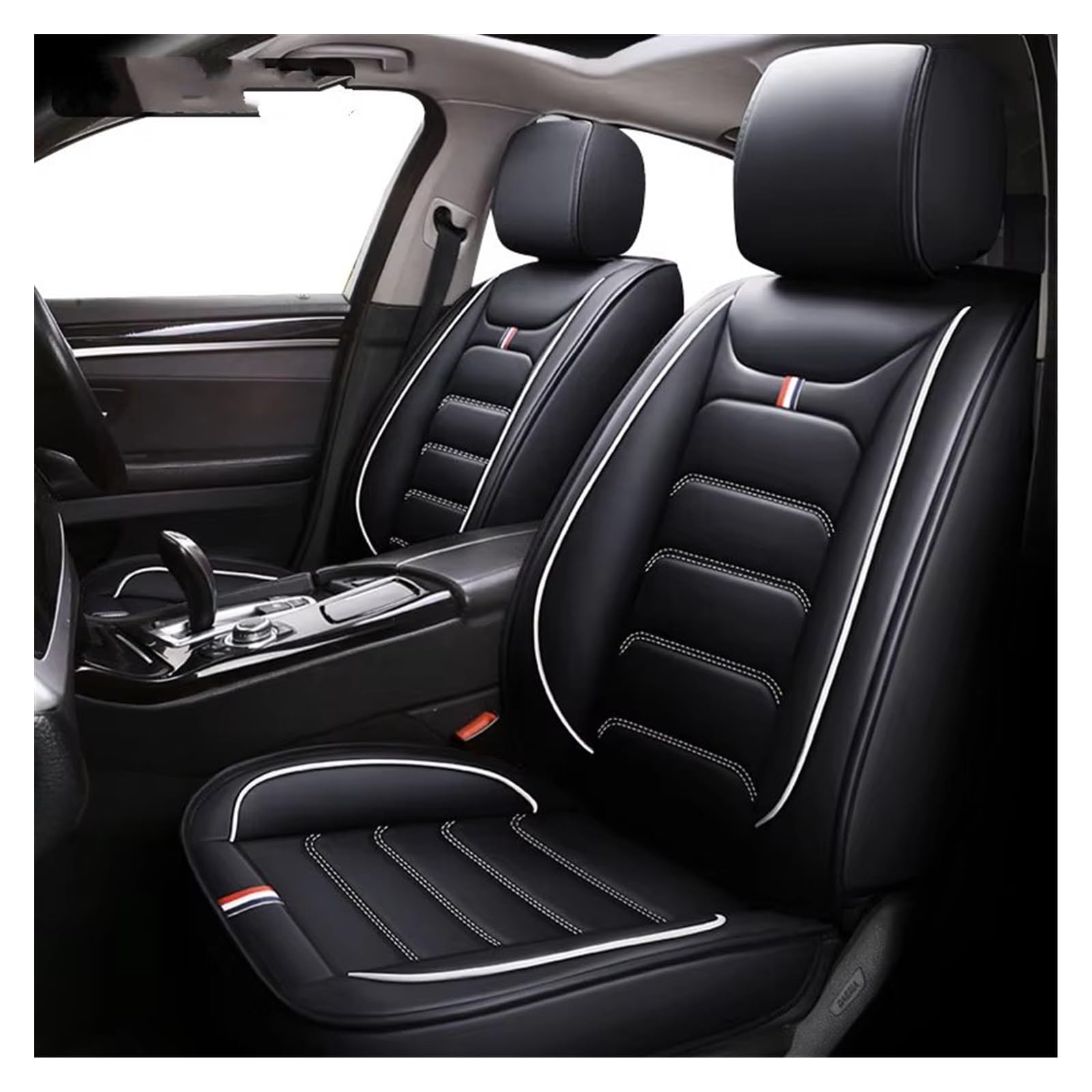Autositzbezug Autositzbezug Für Suzuki Für Grand Für Vitara Auto-Innenausstattung Sitzschoner Auto(Black White) von LPAKMGAGEL