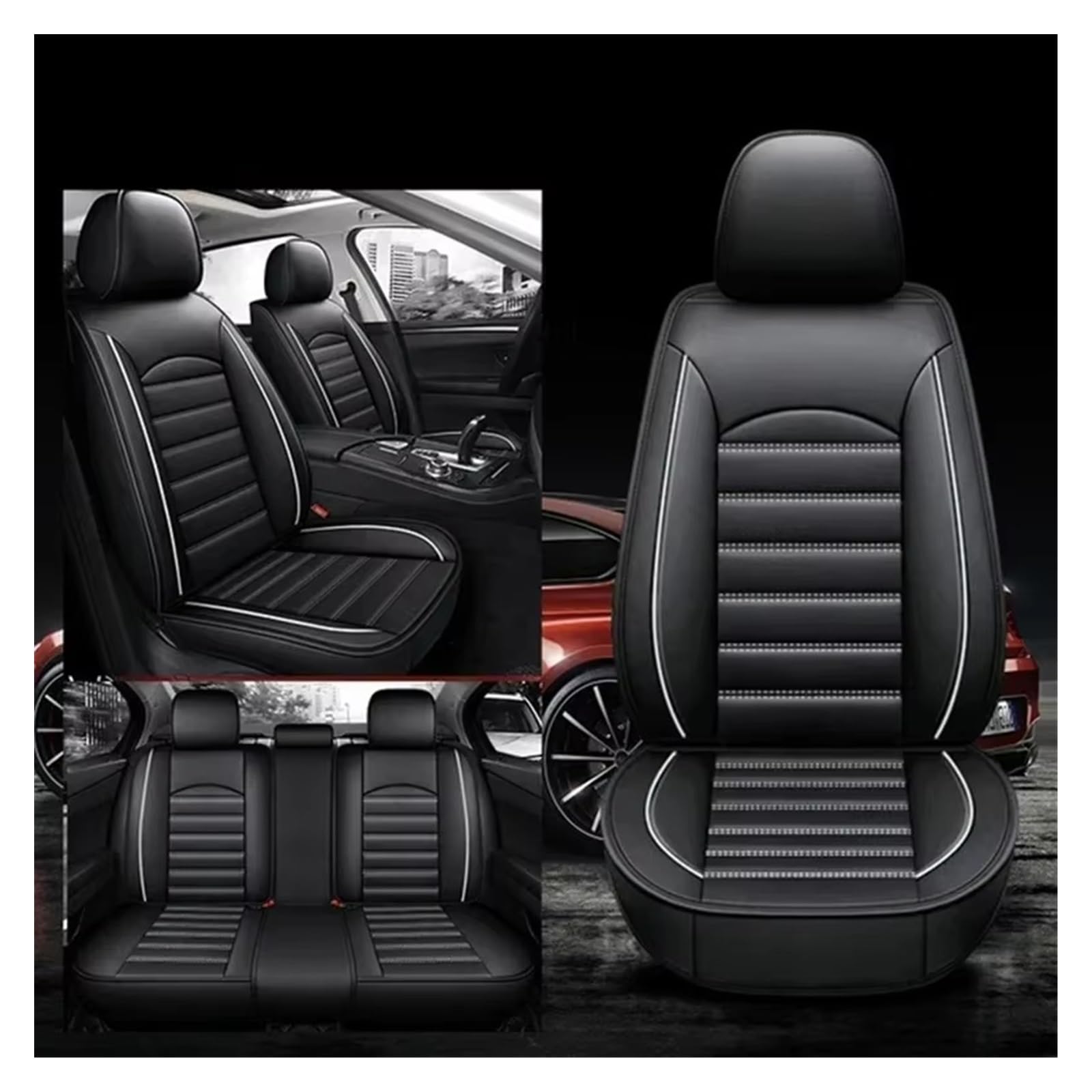 Autositzbezug Autositzbezug Für VW Für CC Für Toureg Für T-ROC Autozubehör Autositzschoner Innenzubehör Sitzschoner Auto(Color4) von LPAKMGAGEL
