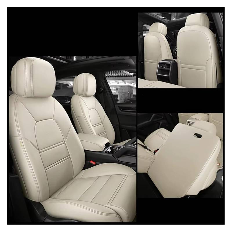 Autositzbezug Autositzbezug Leder Für Hyundai Für Tucson Für Elantra Autozubehör Autositzschoner Sitzschoner Auto(5Pcs-White) von LPAKMGAGEL