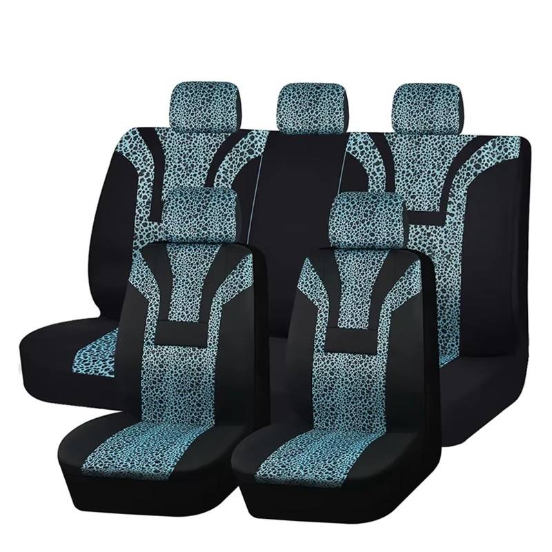 Autositzbezug Drucken Sie Kurze Plüsch-Autositzbezug-Wintersitzbezüge, Die Für Die Meisten Autozubehörteile Im Innenraum Geeignet Sind Sitzschoner Auto(Blue Full Set) von LPAKMGAGEL
