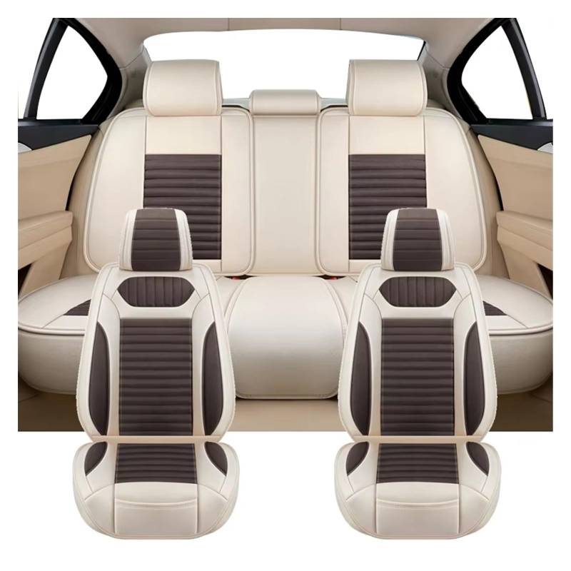 Autositzbezug Flachs Auto Sitzbezug Für Subaru Für Legacy Für Tribeca Mann Frau Geschenke Auto Zubehör Sitzschoner Auto(Full Set-Khaki) von LPAKMGAGEL