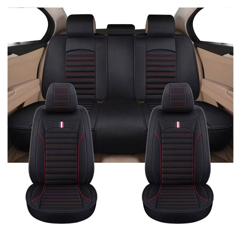 Autositzbezug Flachs-Autositzbezüge, Autositzschutz, Innendekoration, rutschfest, Atmungsaktiv, Autozubehör Sitzschoner Auto(Full Set-Black) von LPAKMGAGEL