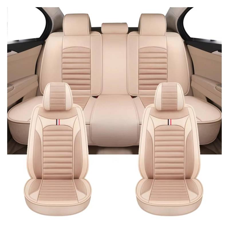 Autositzbezug Flachs-Autositzbezüge Für Kia, Für Ceed, Für Stonic, Autozubehör, rutschfeste, Atmungsaktive Sitzschoner Sitzschoner Auto(Full Set-Khaki) von LPAKMGAGEL