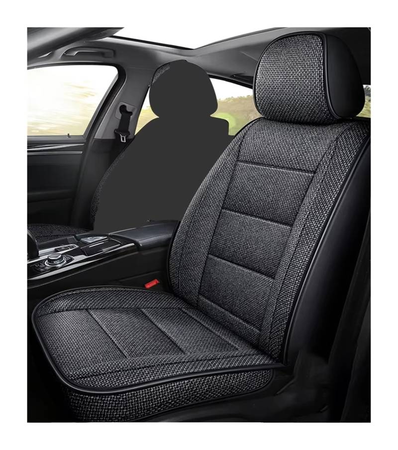 Autositzbezug Flachs-Autositzbezug Für Skoda Für Yeti, Kratzfest Und Staubdicht, Auto-Zubehör, Innenausstattung Sitzschoner Auto(1PCS -Black Gray) von LPAKMGAGEL