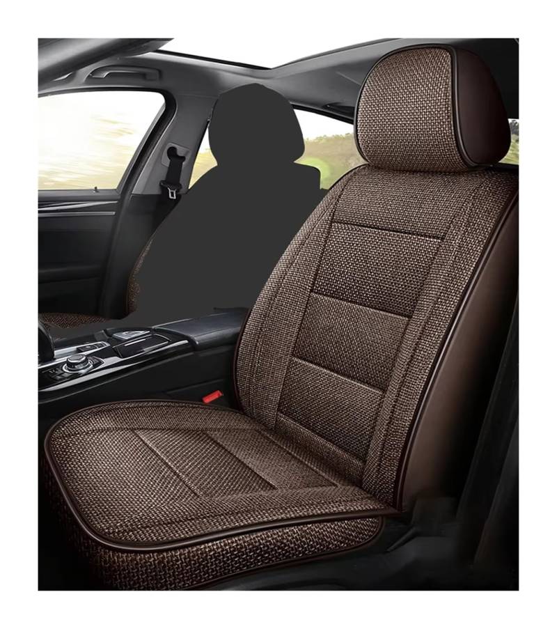 Autositzbezug Flachs-Autositzbezug Für Skoda Für Yeti, Kratzfest Und Staubdicht, Auto-Zubehör, Innenausstattung Sitzschoner Auto(1PCS -Coffee) von LPAKMGAGEL