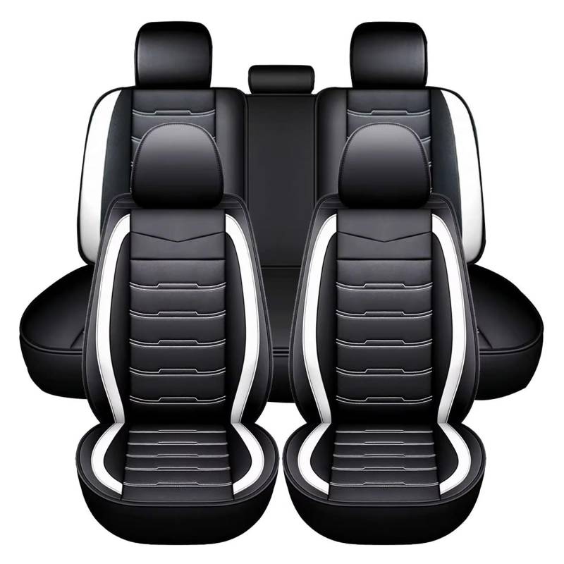 Autositzbezug Für 5-Sitzer-Autositzbezüge, Auto, Für SUV, Für LKW, Für Van, Sitzbezug, rutschfest Und Verschleißfest Sitzschoner Auto(White) von LPAKMGAGEL