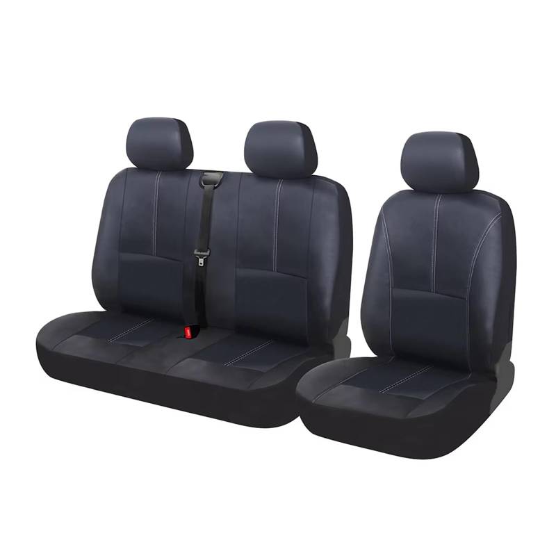 Autositzbezug Für Mitsubishi PU-Leder-Sitzbezug Deckt Den Autoinnenraum Ab, Geeignet Für Doppelte Vordersitze Und 2+1 Rücksitze Sitzschoner Auto(3 pcs) von LPAKMGAGEL