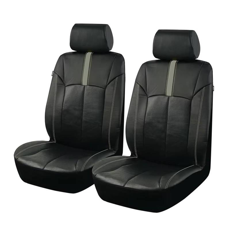 Autositzbezug Leder-Autositzbezüge-Set, Passend Für Die Meisten Autos. Wasserdichter Und Feuchtigkeitsbeständiger Autositzschutz, Zubehör Für Den Innenraum Sitzschoner Auto(Gray 4 pcs) von LPAKMGAGEL