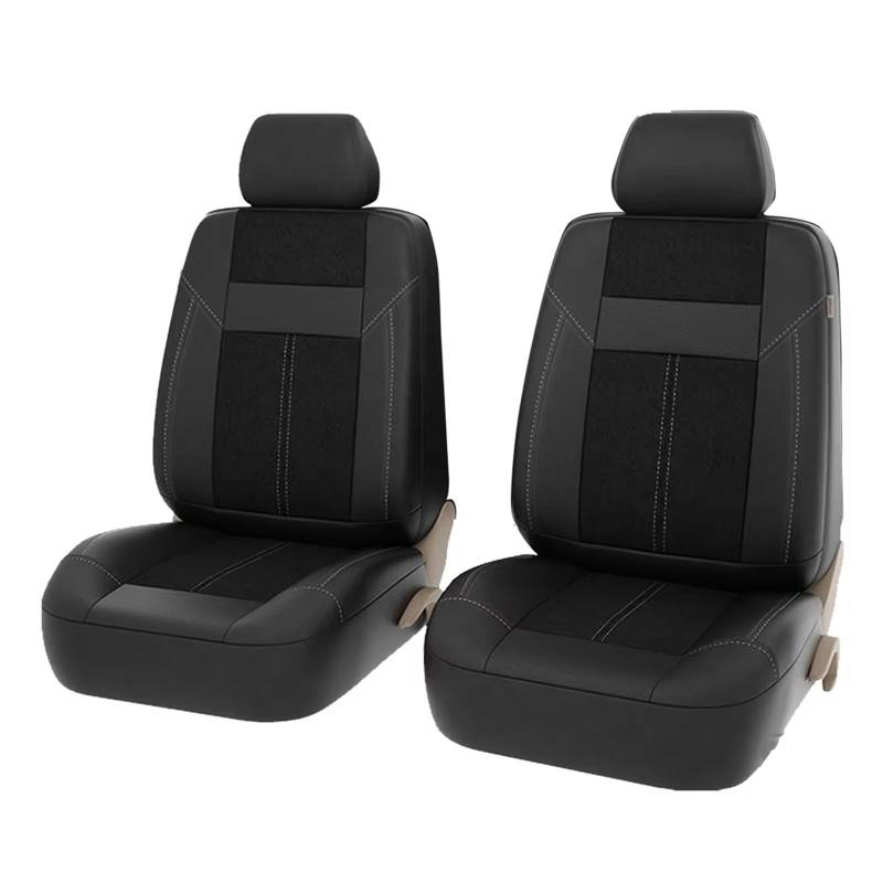Autositzbezug Leder-Velours-Autositzbezüge, Airbag-kompatibel, Passend Für Die Meisten Autos, Vier Jahreszeiten, Anwendbares Autozubehör, Innenausstattung Sitzschoner Auto(2 Front seat) von LPAKMGAGEL