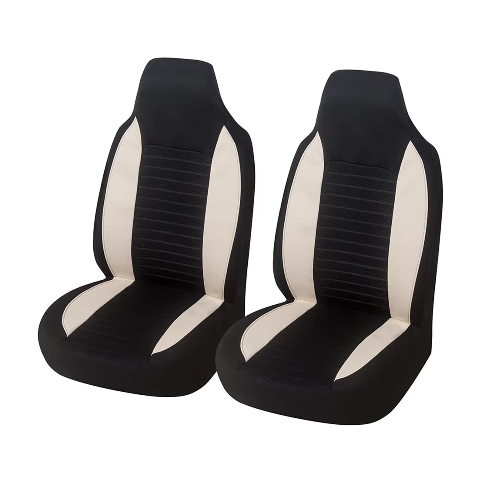 Autositzbezug Vordere Schalensitzbezüge Mit Hoher Rückenlehne, Geeignet Für Die Meisten Autos. 2+1 Hinterer Autositzschutz, Innenzubehör Sitzschoner Auto(2pcs beige) von LPAKMGAGEL