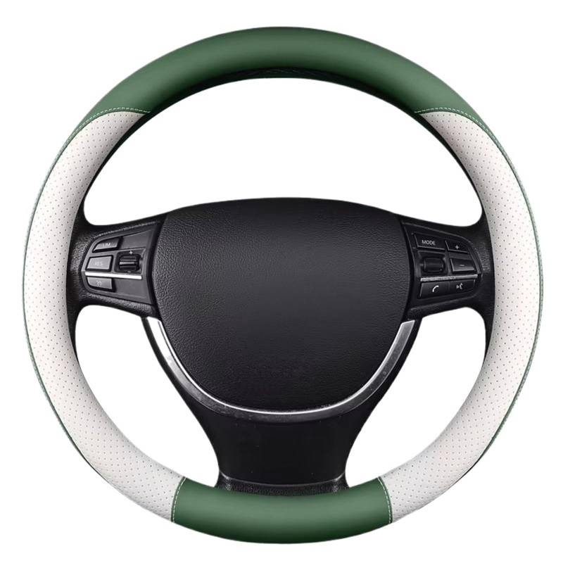 Lenkradhülle 38 cm Typ OD Auto Anti-Rutsch-Lenkradabdeckung Universelle Auto-Lenkrad-Schutzabdeckung Lenkrad Abdeckung(Type O Green White) von LPAKMGAGEL