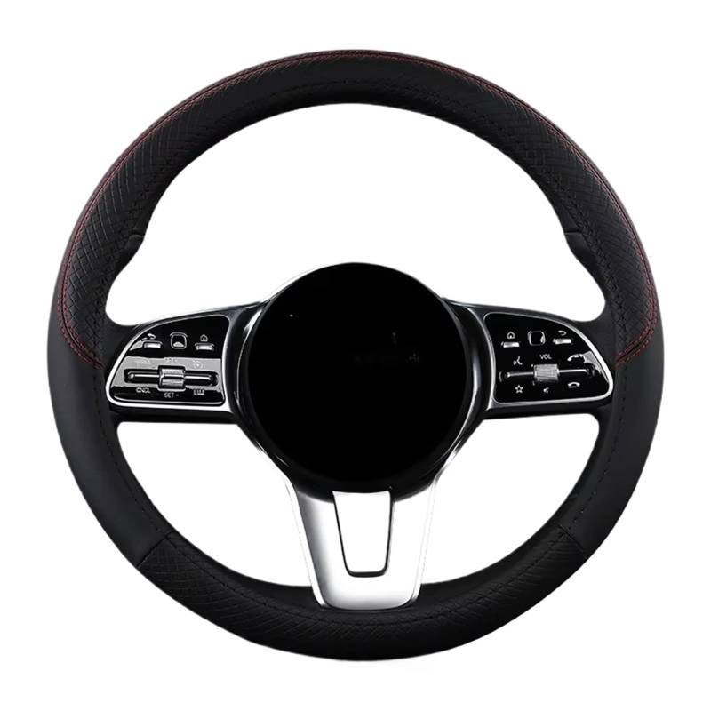 Lenkradhülle Anti Scratch Lenkung Abdeckung Auto Lenkrad Abdeckung 38CM Auto Sport Stil Auto Lenkrad Abdeckungen Anti-Slip Lenkrad Abdeckung(Black) von LPAKMGAGEL