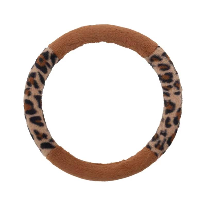 Lenkradhülle Autogriffabdeckung Göttin Autolenkradabdeckung Leopardenmuster Autolenkradabdeckung Plüsch Winter Warm rutschfest Lenkrad Abdeckung(Bao wen-er-1PCS) von LPAKMGAGEL