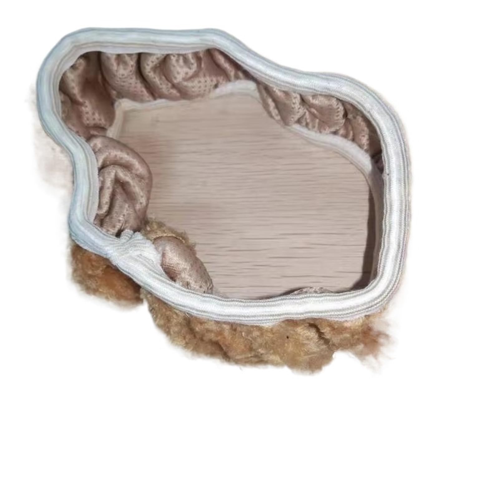 Lenkradhülle Autozubehör Geflecht Auf Der Lenkradabdeckung Auto-Lenkradabdeckung Anti-Rutsch-Innenring Universal In Kalt Lenkrad Abdeckung(Cream Color) von LPAKMGAGEL