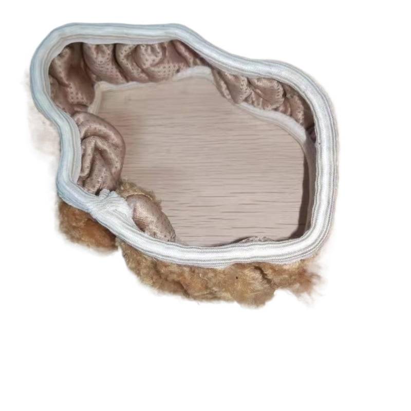 Lenkradhülle Autozubehör Geflecht Auf Der Lenkradabdeckung Auto-Lenkradabdeckung Anti-Rutsch-Innenring Universal In Kalt Lenkrad Abdeckung(Cream Color) von LPAKMGAGEL