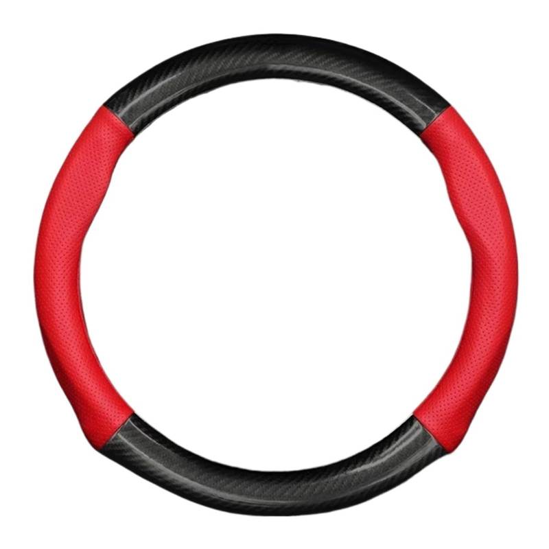 Lenkradhülle Für Benz Für Viano Zubehör Anti Slip Spezielle Auto Lenkrad Abdeckung Anti-Slip Schwarz Lenkrad Lenkrad Abdeckung(Round Shape-Red) von LPAKMGAGEL