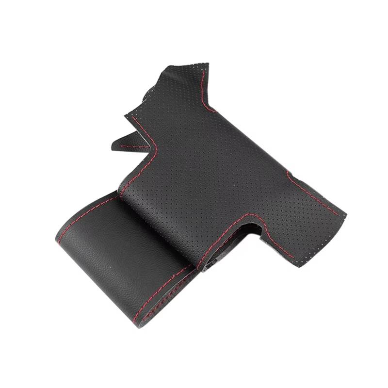 Lenkradhülle Für Peugeot Für 206 Weiche Perforierte Leder Abdeckung Hand Nähen Auto Lenkrad Abdeckung Trim Lenkrad Abdeckung(Black-red line) von LPAKMGAGEL