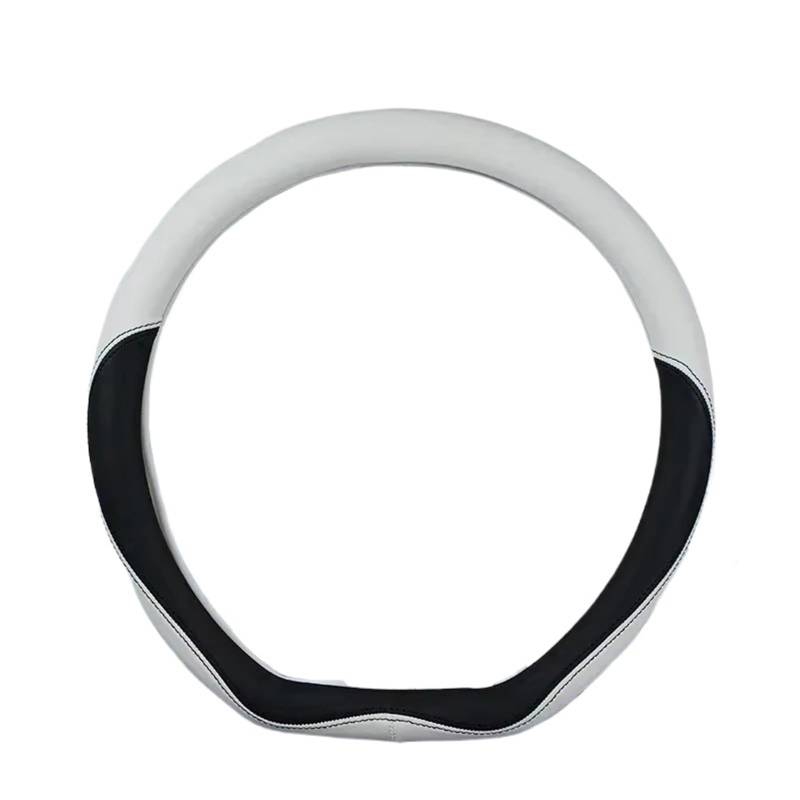 Lenkradhülle Für Tesla Für Highland Auto Lenkrad Abdeckung Lenkung Ersatz Schützen Abdeckung Shell Auto Zubehör Lenkrad Abdeckung(White Black PU) von LPAKMGAGEL