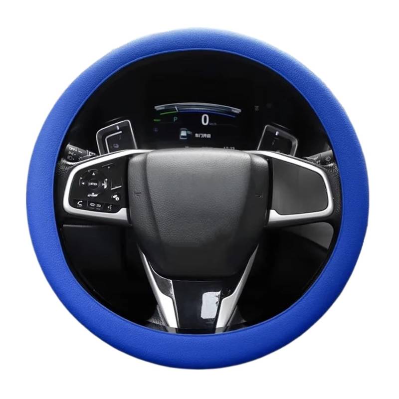 Lenkradhülle Tuning-Innenzubehör, Auto-Lenkradabdeckung, Universelle Silikon-Autogriff-Griffabdeckung, Silikon-Schutzhülle Lenkrad Abdeckung(Deep Blue) von LPAKMGAGEL
