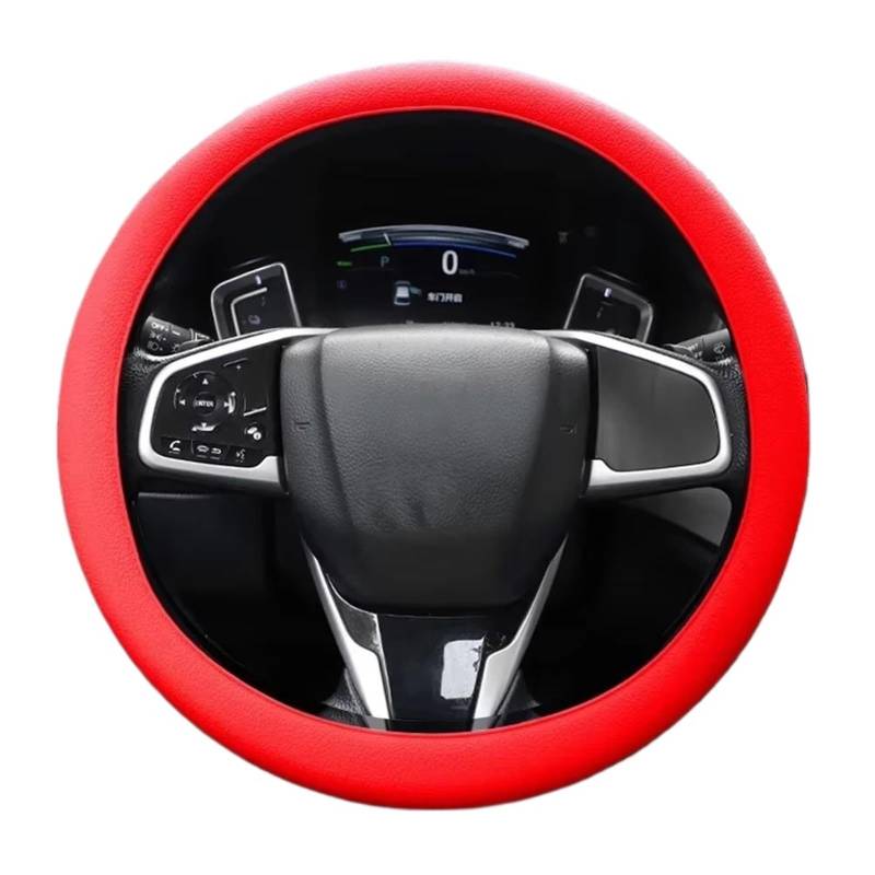 Lenkradhülle Tuning-Innenzubehör, Auto-Lenkradabdeckung, Universelle Silikon-Autogriff-Griffabdeckung, Silikon-Schutzhülle Lenkrad Abdeckung(Red) von LPAKMGAGEL