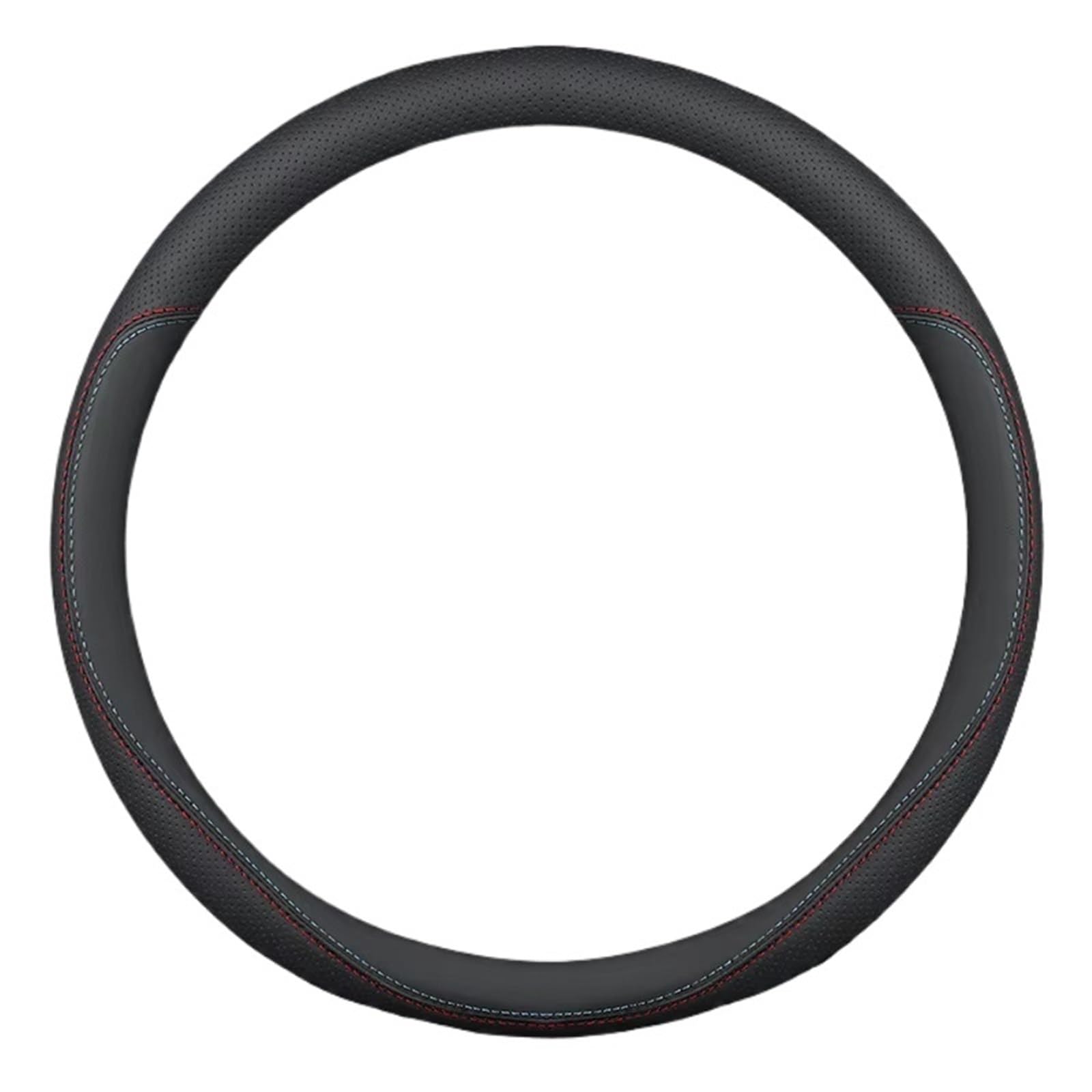 Lenkradhülle Universal Double-Line Leder Anti-Rutsch-Abdeckung Lenkung Autoteile Deckel Auto Lenkradabdeckung Schwarz 15 Zoll Lenkrad Abdeckung(Round Black) von LPAKMGAGEL