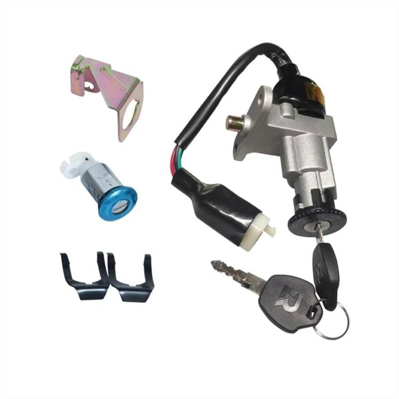 LPBRMDJW Motorrad-Tankdeckel Für GY6 49 50cc Für JONWAY TAOTAO Motorrad Gas Kraftstoff Tank Kappe Zündung Schalter Starten Sperre Kontaktieren Schlüssel Set Universal Roller von LPBRMDJW