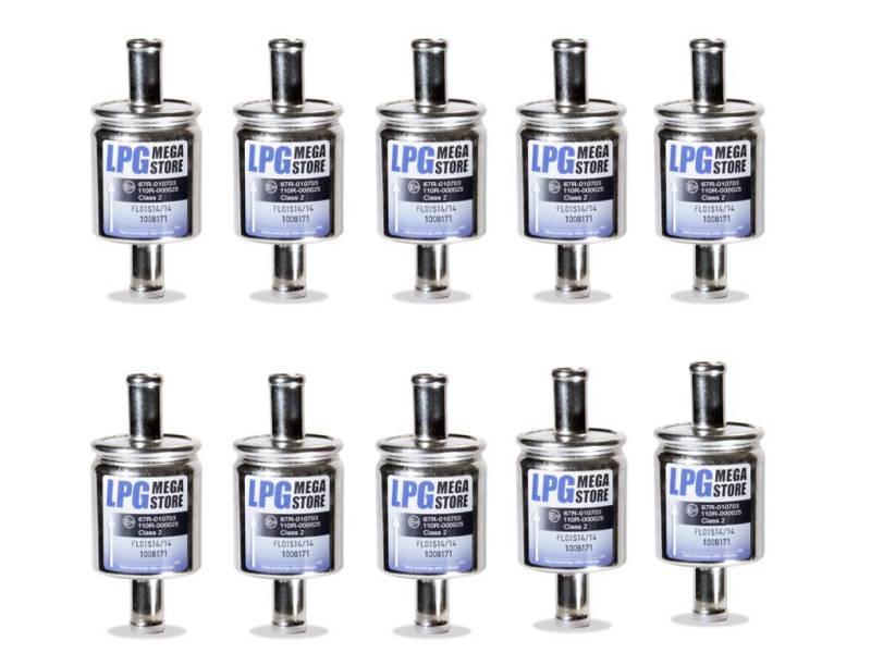 10x LPG Gasfilter Autogas Universal 14mm, 100mm, BRC KME von LPG-Megastore