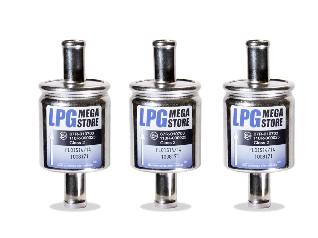 3 x Gasfilter 14mm Autogas, LPG, GPL Filter Universel (4,00€ pro Stück) von LPG-Megastore