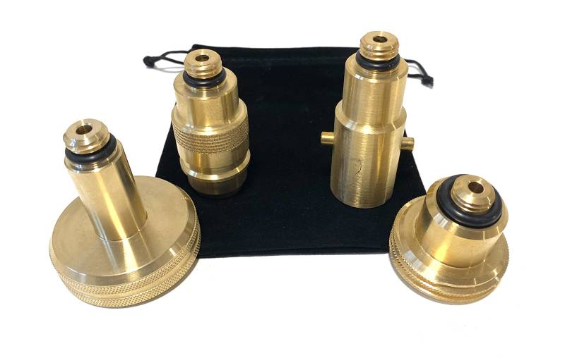 LPG Autogas Adapter 4er Set M14 14mm ACME, DISH, EURO, BAJONETT in einem Stoffbeutel von LPG-Megastore