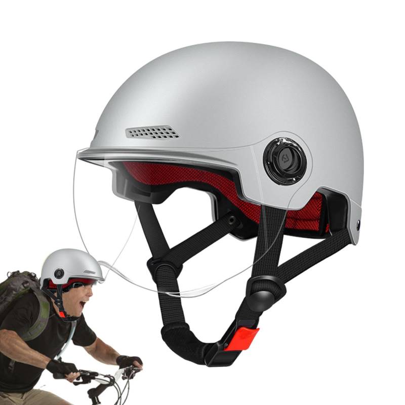 E- | Helme Für Erwachsene | Fahrradhelme Mit Visier | Schlagfeste Elektrorollerhelme | Blendfreie Abnehmbare Schutzbrille | Kopfschutz Skateboard Helme Für Erwachsene | Zum Radfahren von LPORF