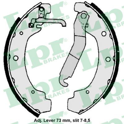 Bremsbackensatz Hinterachse LPR 06740 von LPR