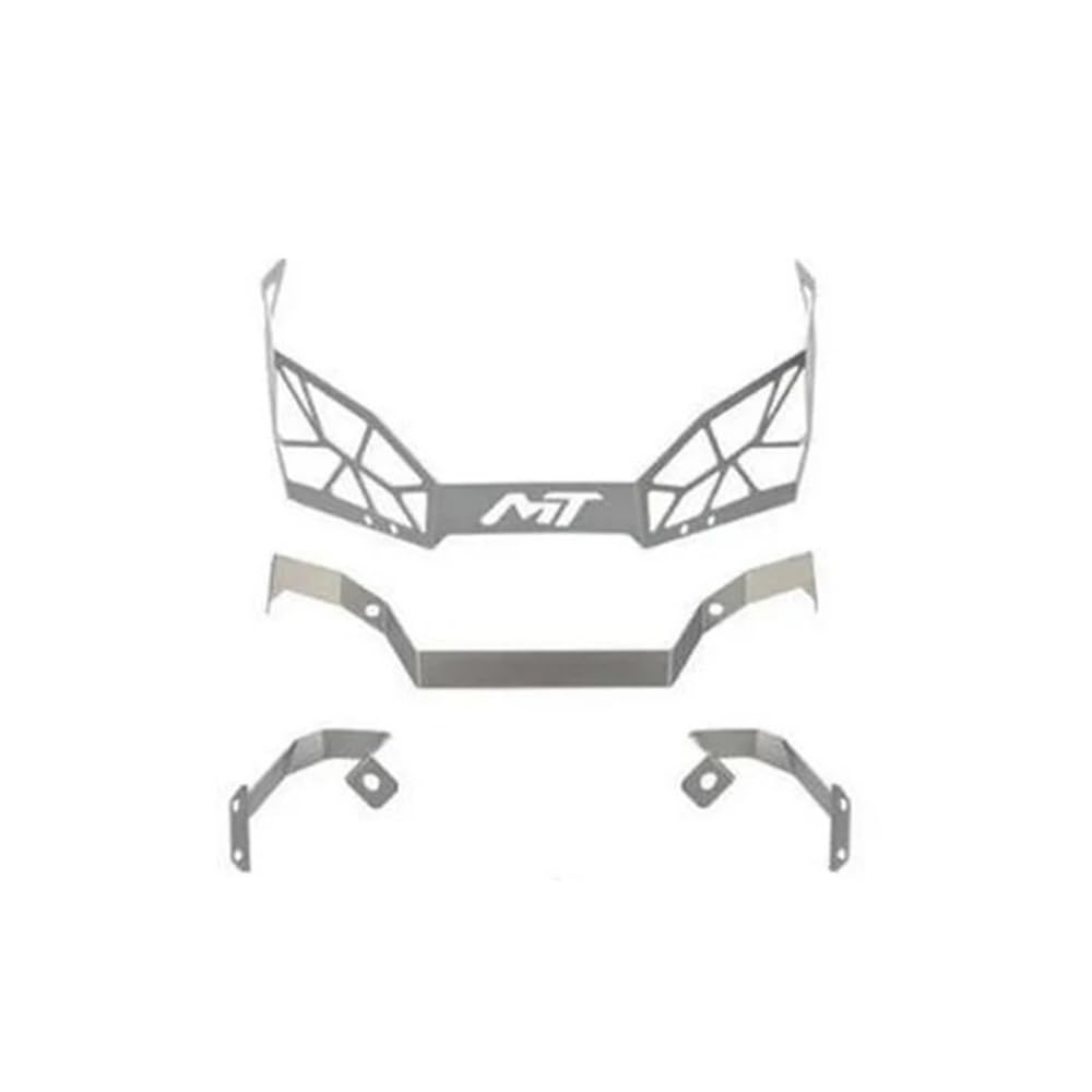 LPUYTRB Motorrad Scheinwerfer Schutz Grill Für CF&MO&TO CF 800MT 800 MT 2021 2022 2023 2024 Motorrad Scheinwerfer Schutzfolie Kopf Licht Lampe Kühlergrill Abdeckung Schutz(Silver) von LPUYTRB
