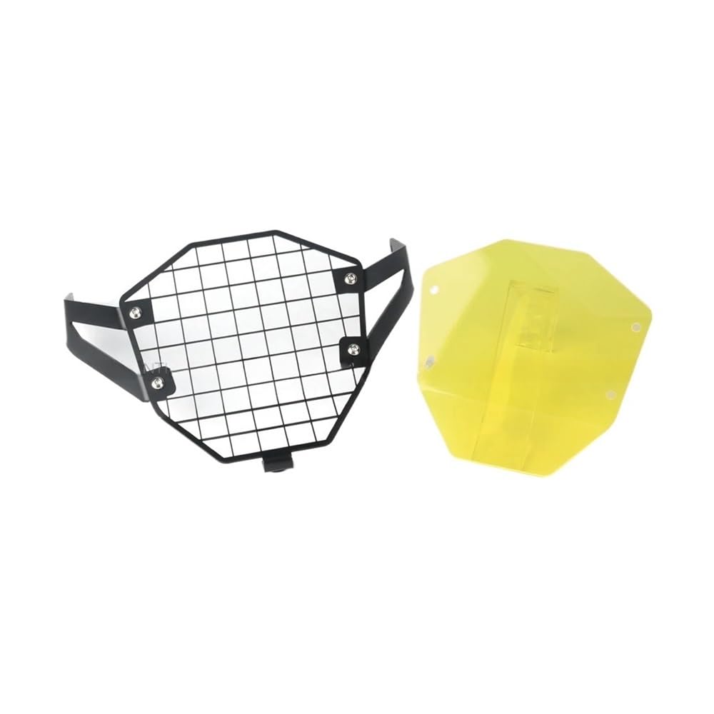LPUYTRB Motorrad Scheinwerfer Schutz Grill Motorrad Scheinwerfer Schutz Kühlergrill Wache Abdeckung Schutz Grill Für Für V-STROM 800DE 2023 2024(Yellow-a set) von LPUYTRB