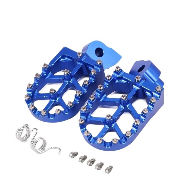 Pedalrasten Motorrad Blau CNC Fußrasten Pedal Für YZ 65 YZ85 YZ125 YZ250FX WR400F WR426F WR450F 1997 2000 2001 2008 2009 von LPUYTRB