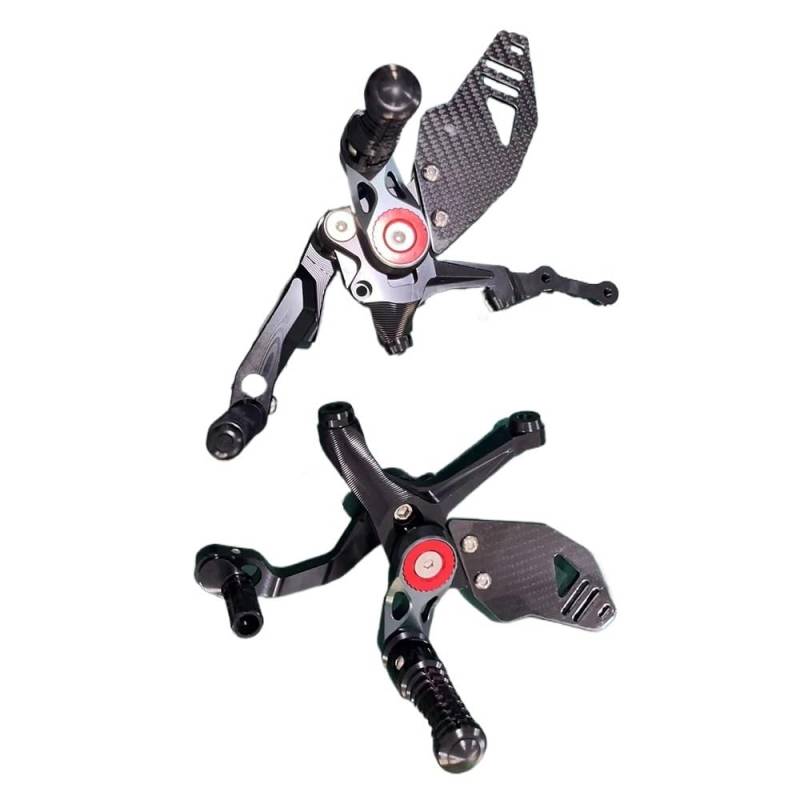 Pedalrasten Motorrad Einstellbare Fußrastenanlage Fußstütze Fußstütze Hinten Gesetzt Fußrasten Pedal Für Panigale V2 V2S V2R STR&EET Fig&hter V2 22-23 von LPUYTRB