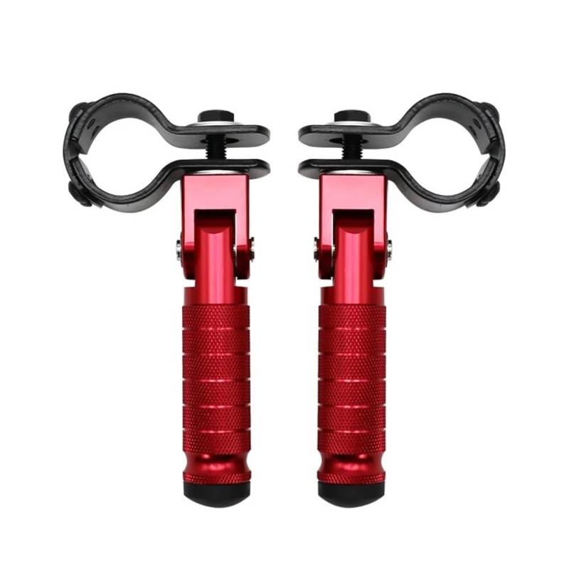 Pedalrasten Universal Motorrad Klapp Fußstützen Passagier Fußstütze Pedal Hinten Fußrasten Set CNC Aluminium Motorrad Teil von LPUYTRB