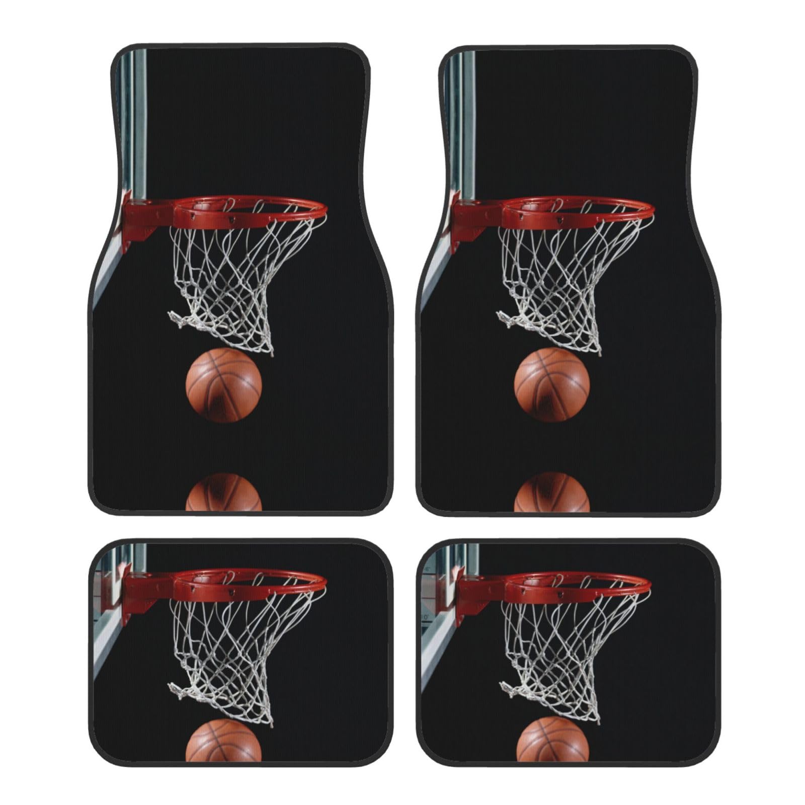 Basketball Print Auto Fußmatten Vierteiliges Set Full Set mit rutschfester Gummirückseite Basketball Print Auto Fußmatten Vierteiliges Set Full Set mit rutschfester Gummirückseite von LPWTYCBV