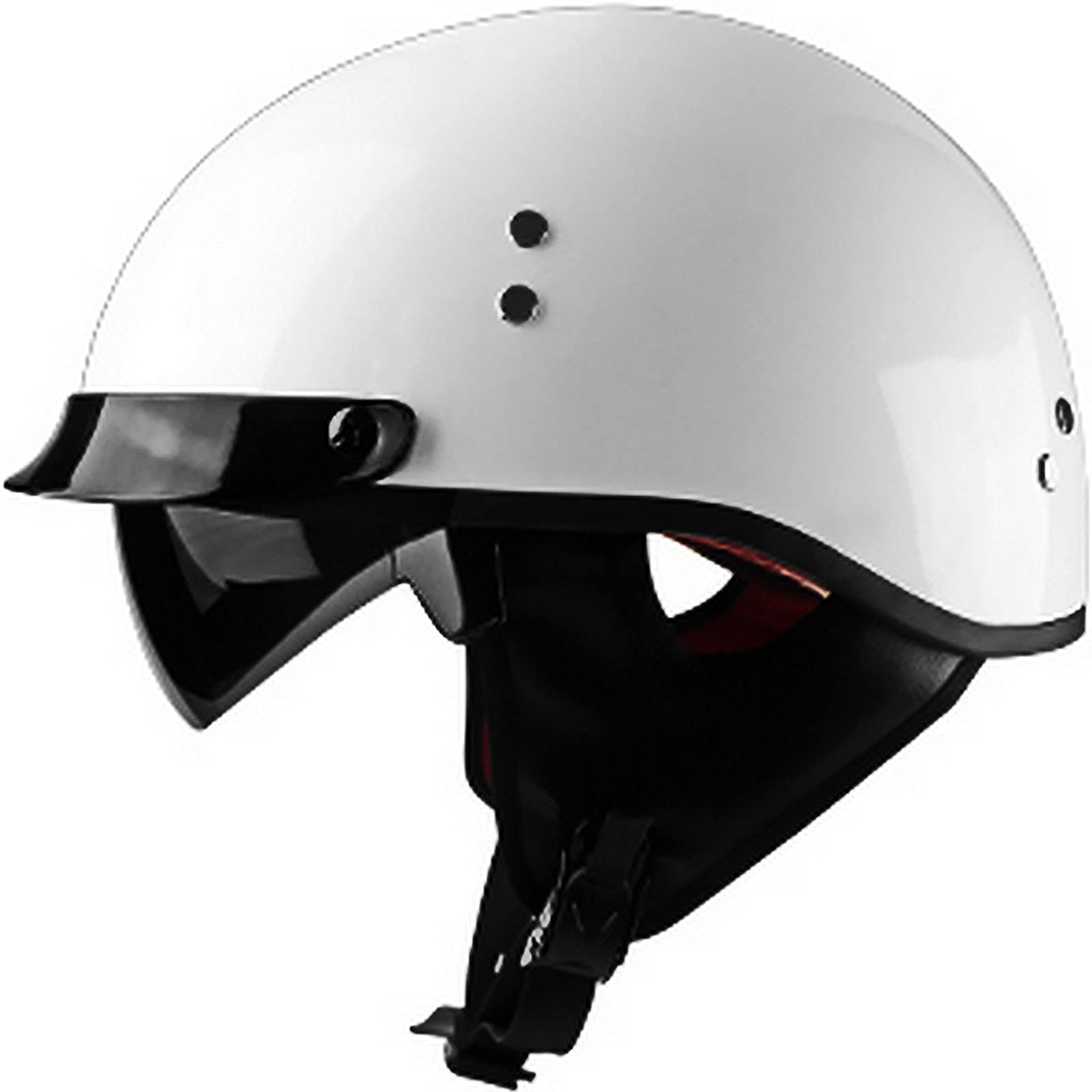 Motorradhelm Halbhelme Erwachsenen Offener Helm Brain-Cap Halbschale mit Sonnenblende Jet-Helm Scooter-Helm ECE-Zertifizierter für Sicherheit Schutz Roller-Helm A,M 57-58cm von LPXPLP