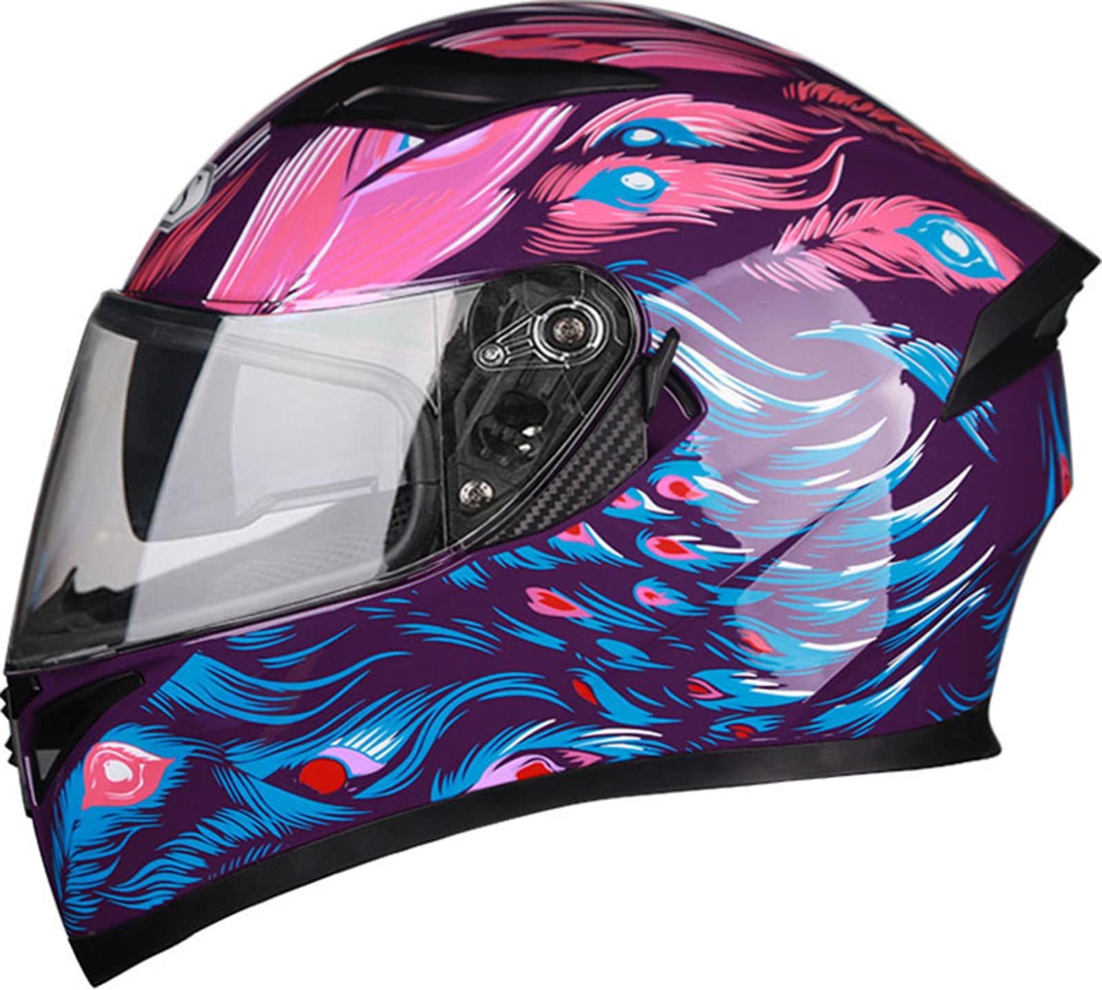 Motorradhelm Mit Doppel-Sonnenvisier-Vollhelm ECE Zertifiziert Klapphelm Integrierter Anti-Fog-Doppelspiegel Helm Für Erwachsene Männer Und Frauen 1,M von LPXPLP