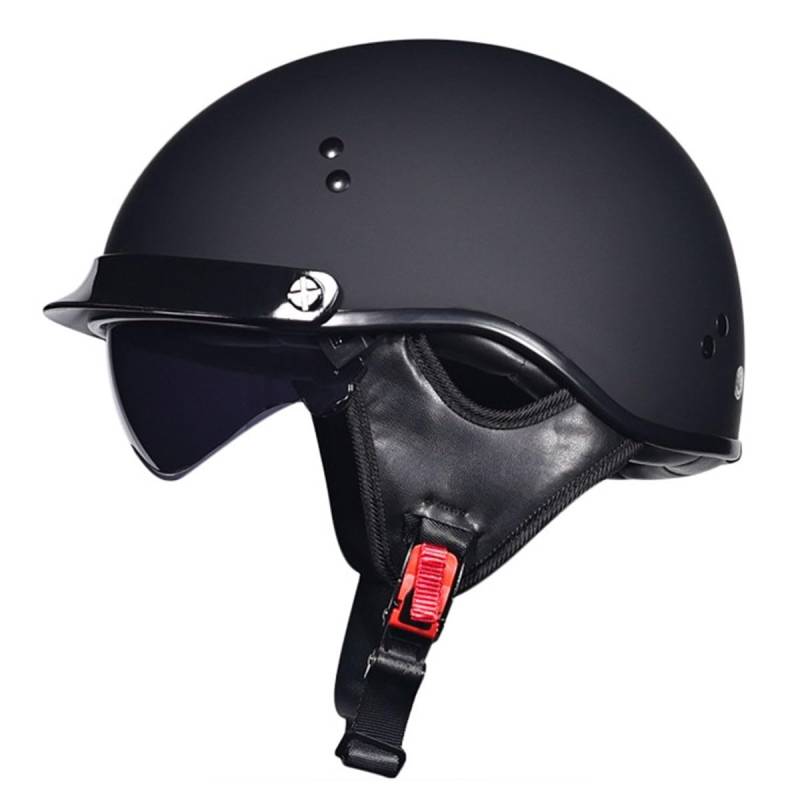 Retro Motorrad Halbhelme Motorradhelm Für Herren Damen DOTECE-Zertifizierung Jethelm Rollerhelm Mit Visier Halbschalenhelm Für Bike Cruiser Moped Scooter Offenem Helm 2,XL:61-62CM von LPXPLP