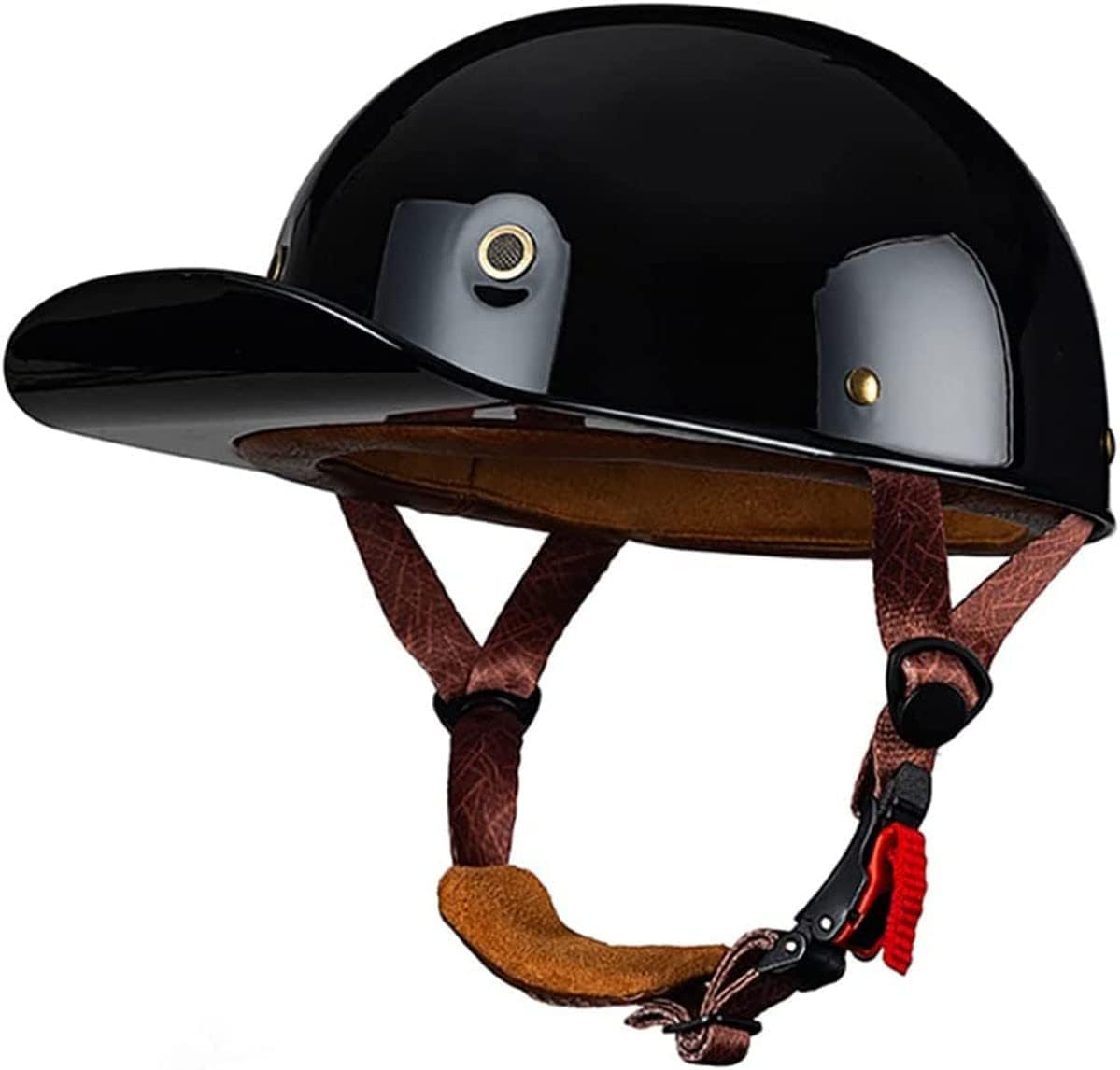 Retro Motorradhelm Halbschalenhelm Mit ECE Zulassung Baseball Cap Helm Jethelm Deutscher Stil Totenkopf Kappe Helm Motorrad Cruiser Roller Cool Helm Für Männer Und Frauen 6,XL von LPXPLP