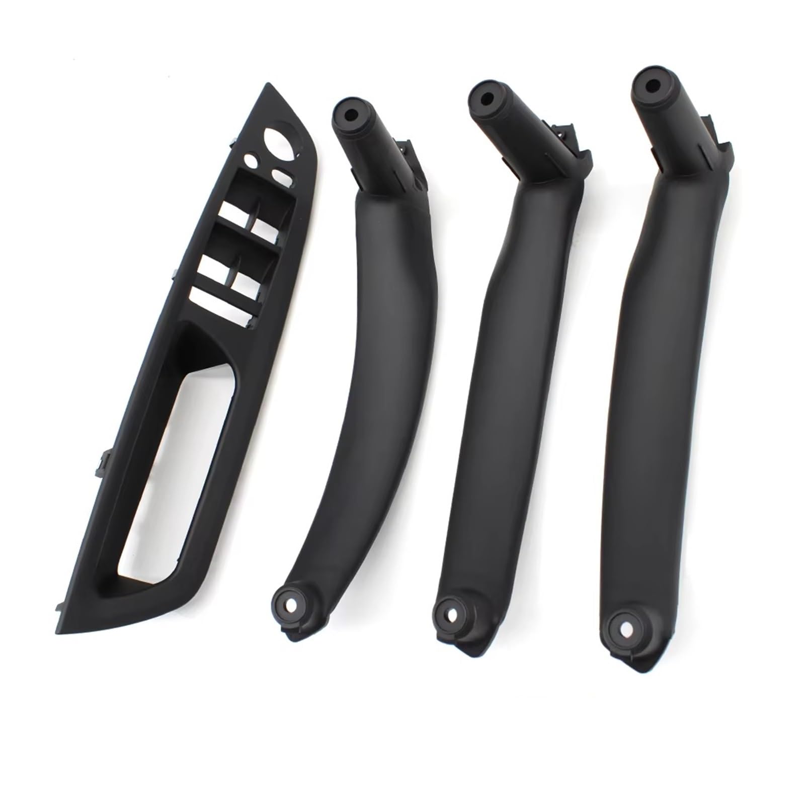 4PCS Set Auto Front Fahrer Tür Griff Armlehne Abdeckung Innen Tür Pull Griff Panel Trim Abdeckung Für X5 Für X6 Für E70 Für E71 2007-2013 Auto Griff Innentür(Black LHD 4PCS Set) von LPXYZD