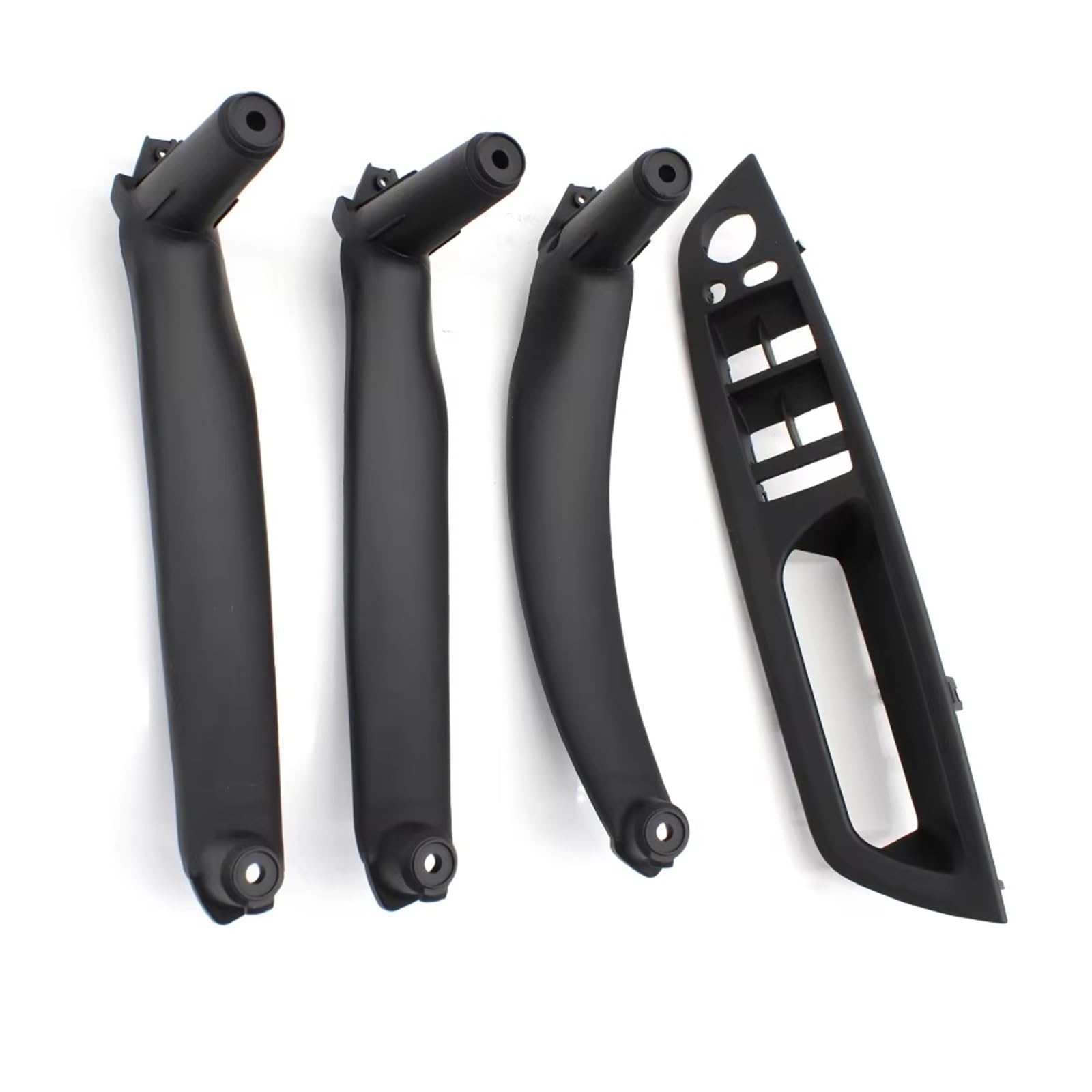 4PCS Set Auto Front Fahrer Tür Griff Armlehne Abdeckung Innen Tür Pull Griff Panel Trim Abdeckung Für X5 Für X6 Für E70 Für E71 2007-2013 Auto Griff Innentür(Black RHD 4PCS Set) von LPXYZD